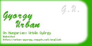 gyorgy urban business card