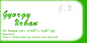 gyorgy urban business card